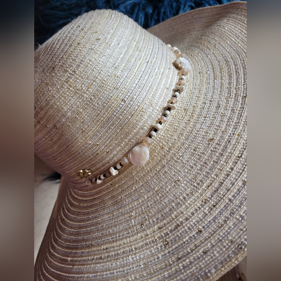 NWT women adjustable embellished Cappelli sunhat perfect for the b - Picture 3 of 9